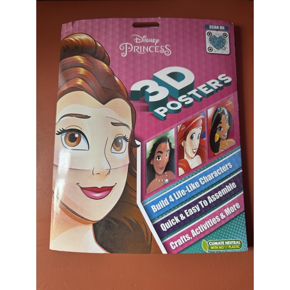 Disney Princess 3D Poster Craft Kit Kids Bedroom Wall Art Activity Set Belle